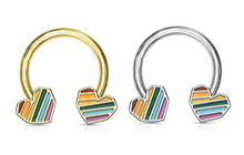 Load image into Gallery viewer, Rainbow Hearts Horseshoe