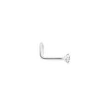 Load image into Gallery viewer, 14kt White Gold 2.5mm Real Diamond Nose Screw (20g)