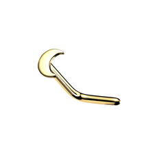 Load image into Gallery viewer, 14k Gold Nose L-Bend Crescent Moon (20g)
