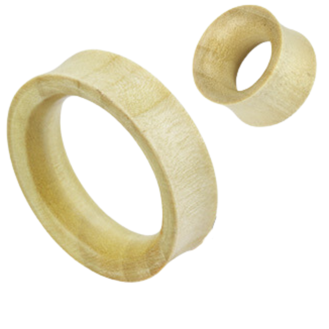 White Organic Crocodile Wood Ear Plugs