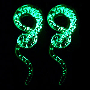 Glow in the Dark Glass Spiral Taper