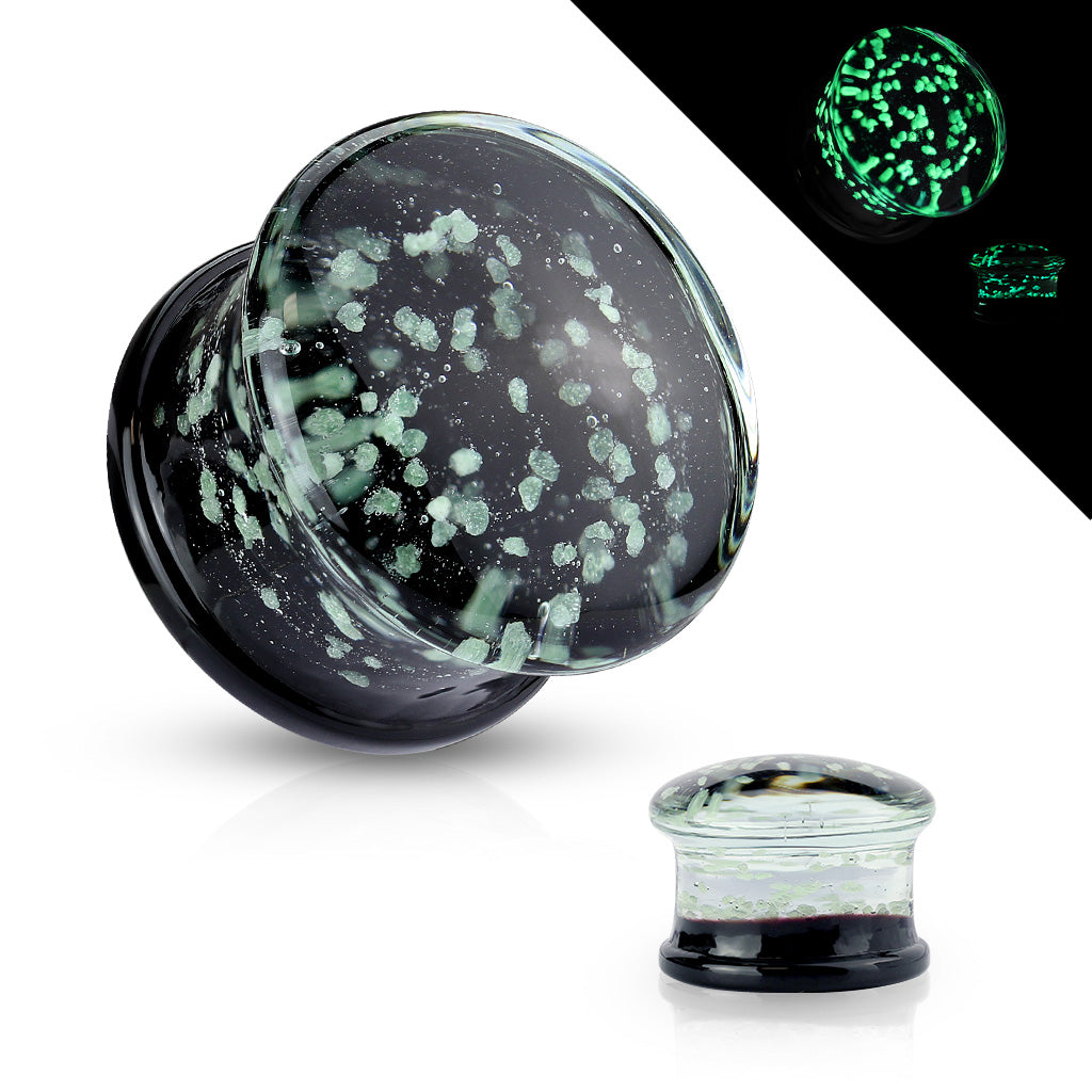 Glow in the Dark Pyrex Glass Ear Plugs – PiercedRepublic