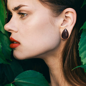 Tear Drop Shape Organic Sono Wood Ear Plugs