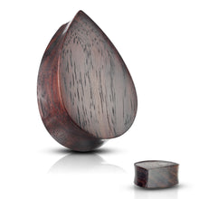 Load image into Gallery viewer, Tear Drop Shape Organic Sono Wood Ear Plugs
