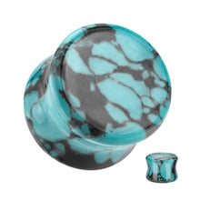 Load image into Gallery viewer, Teal &amp; Black Turquoise Ear Plugs
