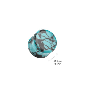 Teal & Black Turquoise Ear Plugs