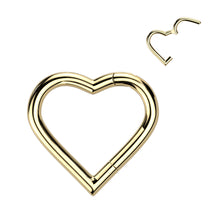 Load image into Gallery viewer, 16G Titanium Heart Seamless Hoop
