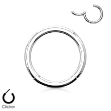 Load image into Gallery viewer, Titanium Seamless Hinged Clicker Hoop
