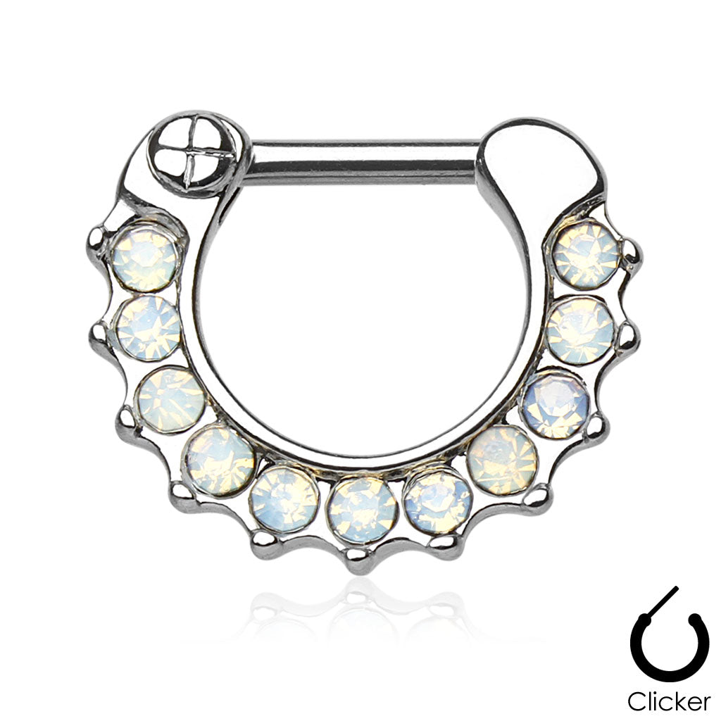 16G Septum Clicker Opalite Paved