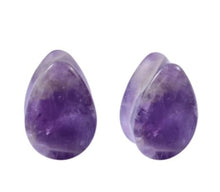 Load image into Gallery viewer, Oval Amethyst Stone Ear Plugs
