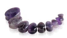 Load image into Gallery viewer, Oval Amethyst Stone Ear Plugs
