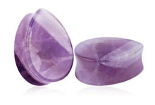 Load image into Gallery viewer, Oval Amethyst Stone Ear Plugs
