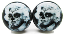 Load image into Gallery viewer, Monroe Sugar Skull Ear Plugs
