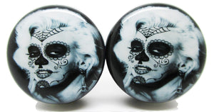 Monroe Sugar Skull Ear Plugs