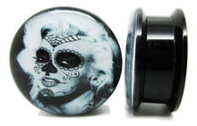 Load image into Gallery viewer, Monroe Sugar Skull Ear Plugs
