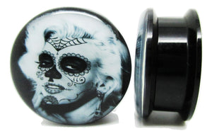 Monroe Sugar Skull Ear Plugs