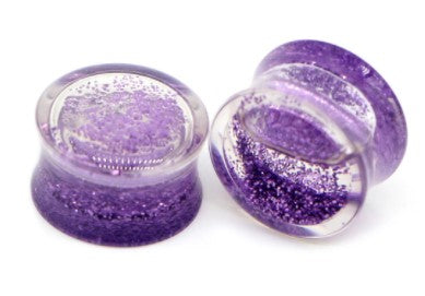 Purple Glitter Liquid Ear Plugs