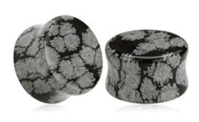 Load image into Gallery viewer, Black &amp; White Stone Ear Plugs
