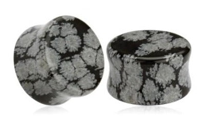 Black & White Stone Ear Plugs