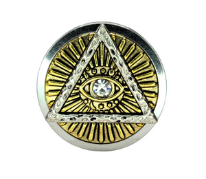 Illuminati Eye Gold Pyramid Ear Plugs