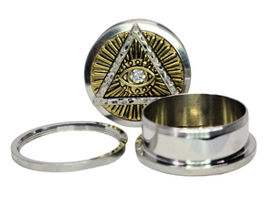 Illuminati Eye Gold Pyramid Ear Plugs