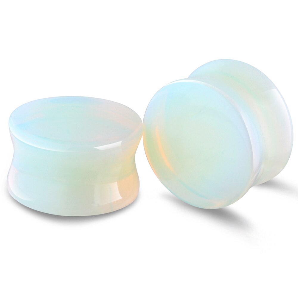 Pearlescent Glass Ear Plugs