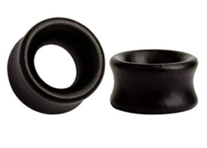 Black Stained Wood Tunnel Ear Plugs