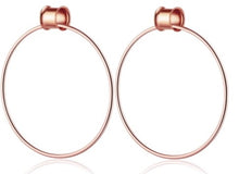 Load image into Gallery viewer, Hoop Setting Rose Gold Stainless Steel Ear Plugs
