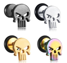 Load image into Gallery viewer, Punisher Skull Stainless Steel Earrings
