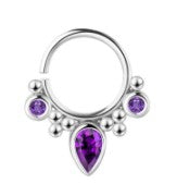 Load image into Gallery viewer, 20G Hoop w/ Tear Drop Gem
