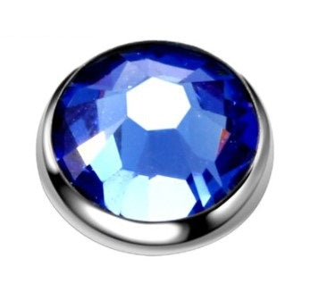 14G Dermal Top Royal Blue Gem