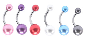 14G Belly Button Pearlescent