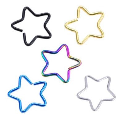 20G Open Star Hoop