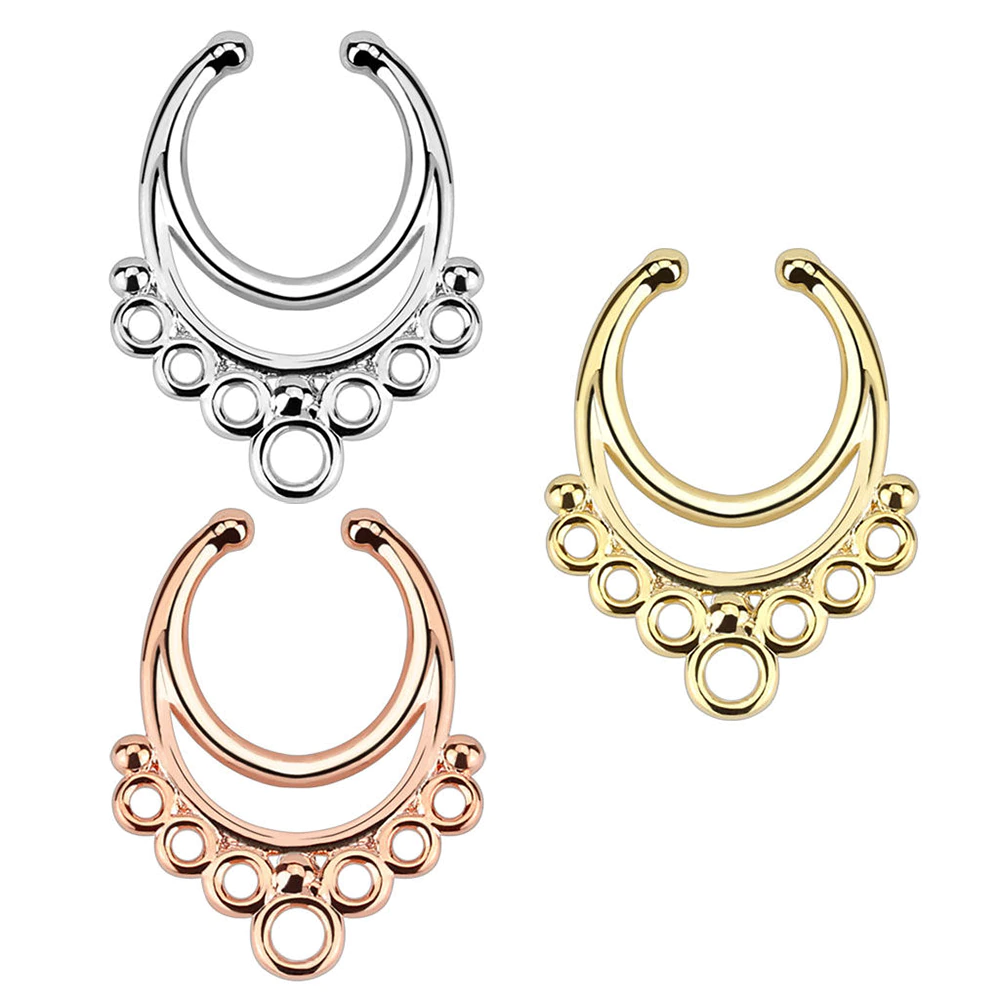 Fake Septum Ring Circle Design