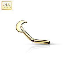 Load image into Gallery viewer, 14k Gold Nose L-Bend Crescent Moon (20g)
