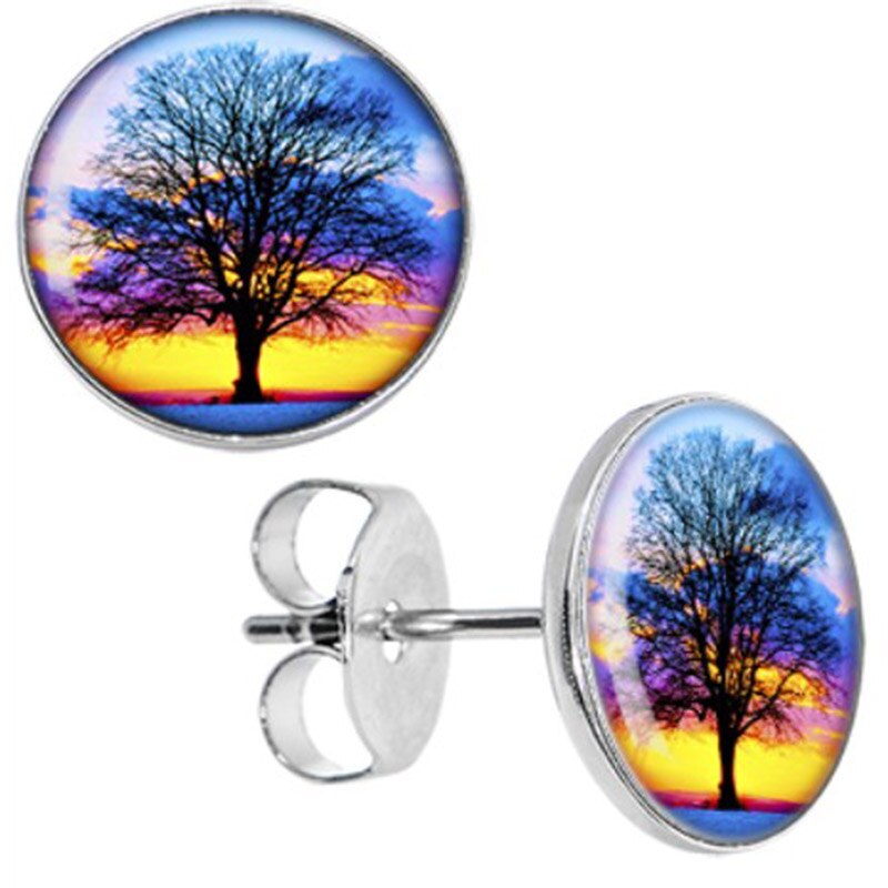 Sunset Tree Earrings