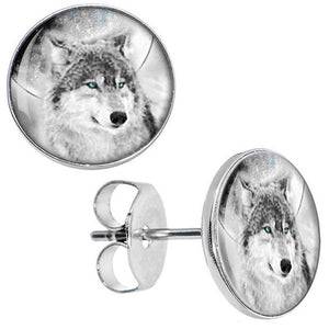 Husky Wolf Earrings
