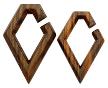 Load image into Gallery viewer, Diamond Shaped Wood Hanging Gauges
