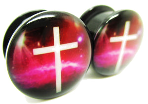 Cross in Space Ear Plugs