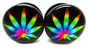 Tie-Dye Pot Leaf Ear Plugs