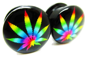 Tie-Dye Pot Leaf Ear Plugs