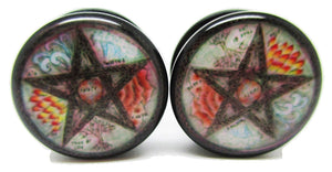 Elemental Pentagram Ear Plugs