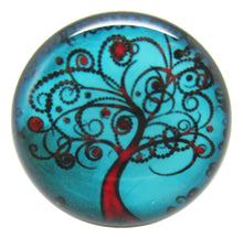 Load image into Gallery viewer, Blue &amp; Red Tree of Life Ear Plugs
