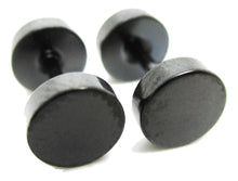 Load image into Gallery viewer, Black Stainless Steel Cheater Earrings
