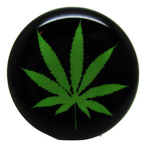 Green & Black Pot Leaf Ear Plugs