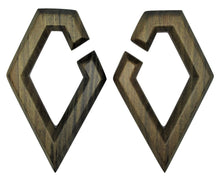 Load image into Gallery viewer, Diamond Shaped Wood Hanging Gauges
