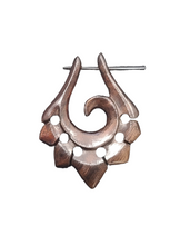 Load image into Gallery viewer, Organic Hand Carved Sono Wood Tribal Hangers
