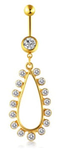 Gold Dangle Drop w/ Gems