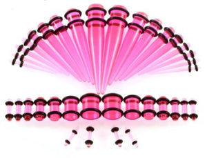 Clear Pink 36 Piece Stretching Kit - Tapers & Plugs