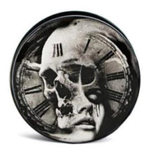 Load image into Gallery viewer, Skull &amp; Clock Ear Plugs
